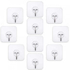 Hooks-Transparent Self Adhesive Hooks Hanger(Pack of 6)